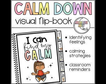 Calm Down Flipbook, Calming Strategies, Special Education, Autism Classroom, Communication Flip-Book, Classroom Visuals, Self-Contained