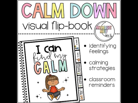 Calm Down Flipbook, Calming Strategies, Special Education, Autism Classroom, Communication Flip-Book, Classroom Visuals, Self-Contained