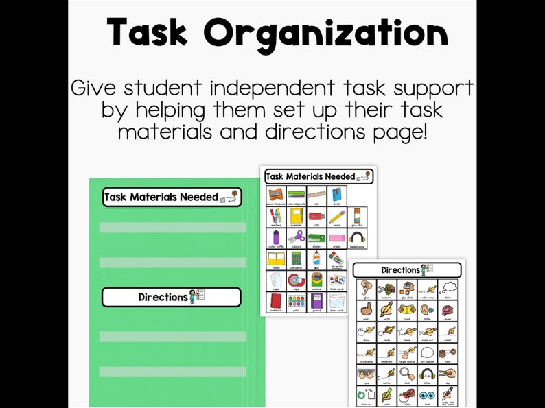 Task Support Visual Visual Support Dashboard, File Folder Daily Schedule, Special Education ...