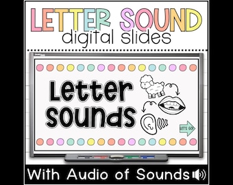 Letter Sound Slides with Spoken Audio, Phonics Activities, Interactive Alphabet Practice, Special Education, Prek and Kindergarten Phonics