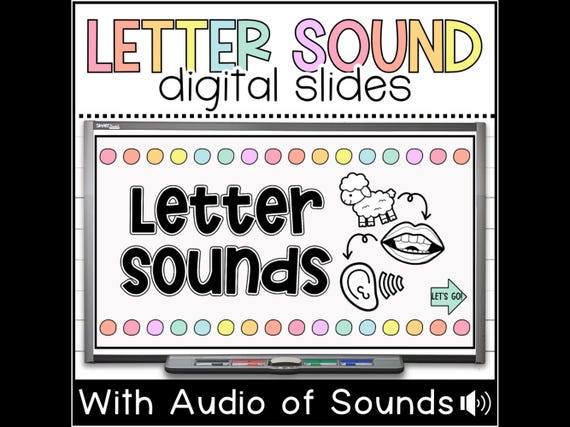 Letter Sound Slides with Spoken Audio, Phonics Activities, Interactive Alphabet Practice, Special Education, Prek and Kindergarten Phonics