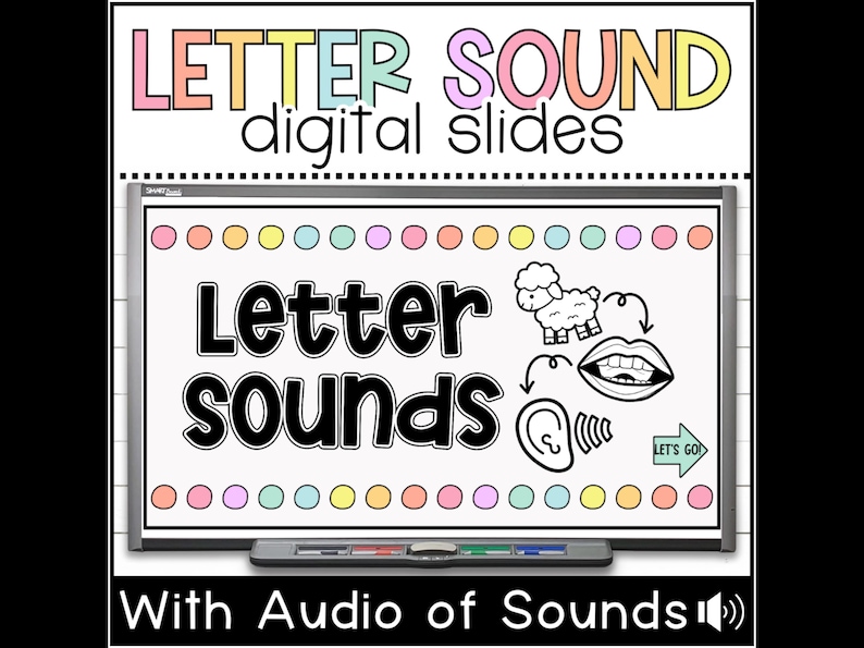 Letter Sound Slides with Spoken Audio, Phonics Activities, Interactive Alphabet Practice, Special Education, Prek and Kindergarten Phonics image 1