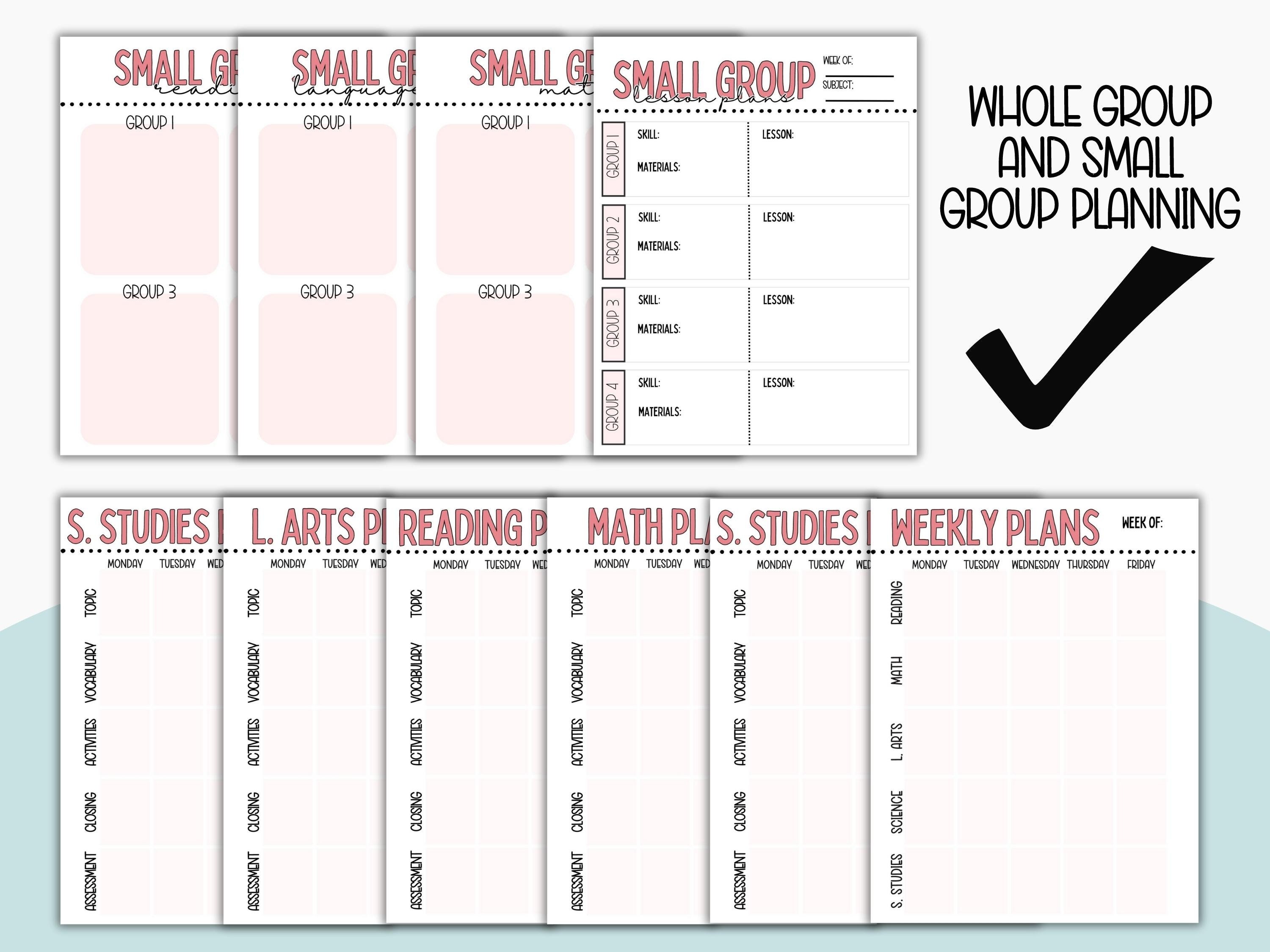 Self Contained Special Education Planner, Editable Cactus Teacher Planner, IEP Goal Tracking