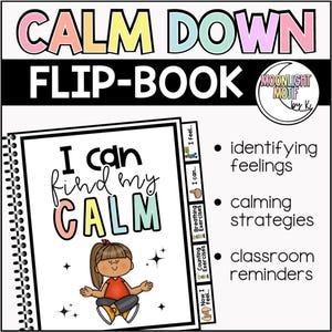 Calm Down-flipbook, kalmerende strategieën, speciaal onderwijs, Autismeklas, communicatieflipbook, visuals in de klas, op zichzelf staand
