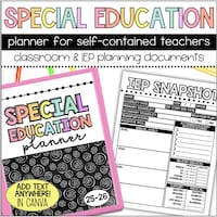 Special Education Planner, Self-contained Teacher Binder, IEP Meeting ...