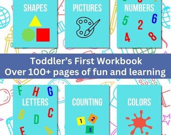 Toddler Learning Workbook: Preschool Activity Bundle (PDF Pattern)