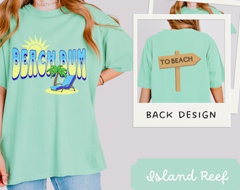 Beach Bum Comfort Colors Shirt: Summer Vacation Garment-Dyed Tee