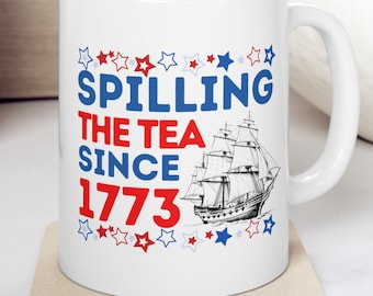 Spilling the Tea Since 1773 Mug: History Buff Gift