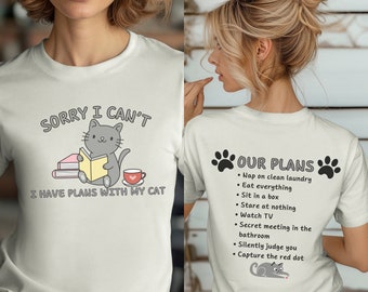 Funny Cat Plans Shirt: Gift for Cat Lover