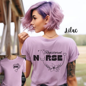 Floral Stethoscope Registered Nurse Shirt: RN Gift