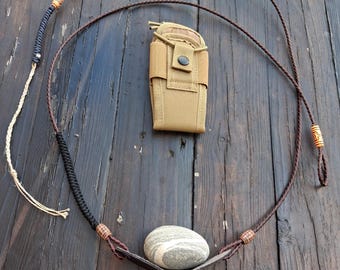 MythHunter sling Balear + Bag Balearic Sling, Handmade Shepherd Sling, Ancient Warfare Replica, Fona Balear, Primitive Survival Tool.