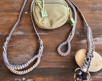 Sling balear sling Mamba Negra + Bag Balearic Sling, Handmade Shepherd Sling, Ancient Warfare Replica, Fona Balear, Primitive Survival Tool.