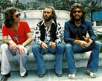 The Bee Gees on a Bench