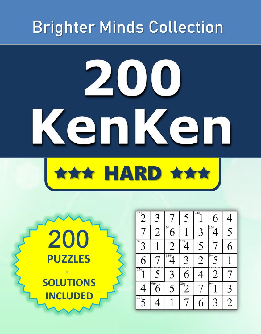 200 HARD Kenken Puzzle Games Etsy
