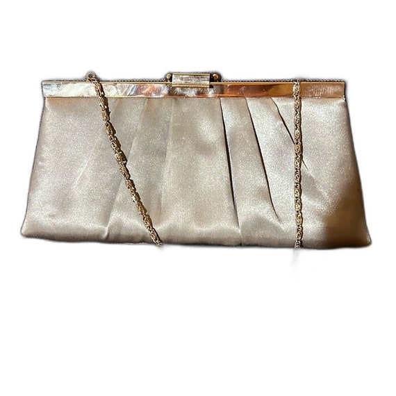 EUC Satin Silver Evening Bag