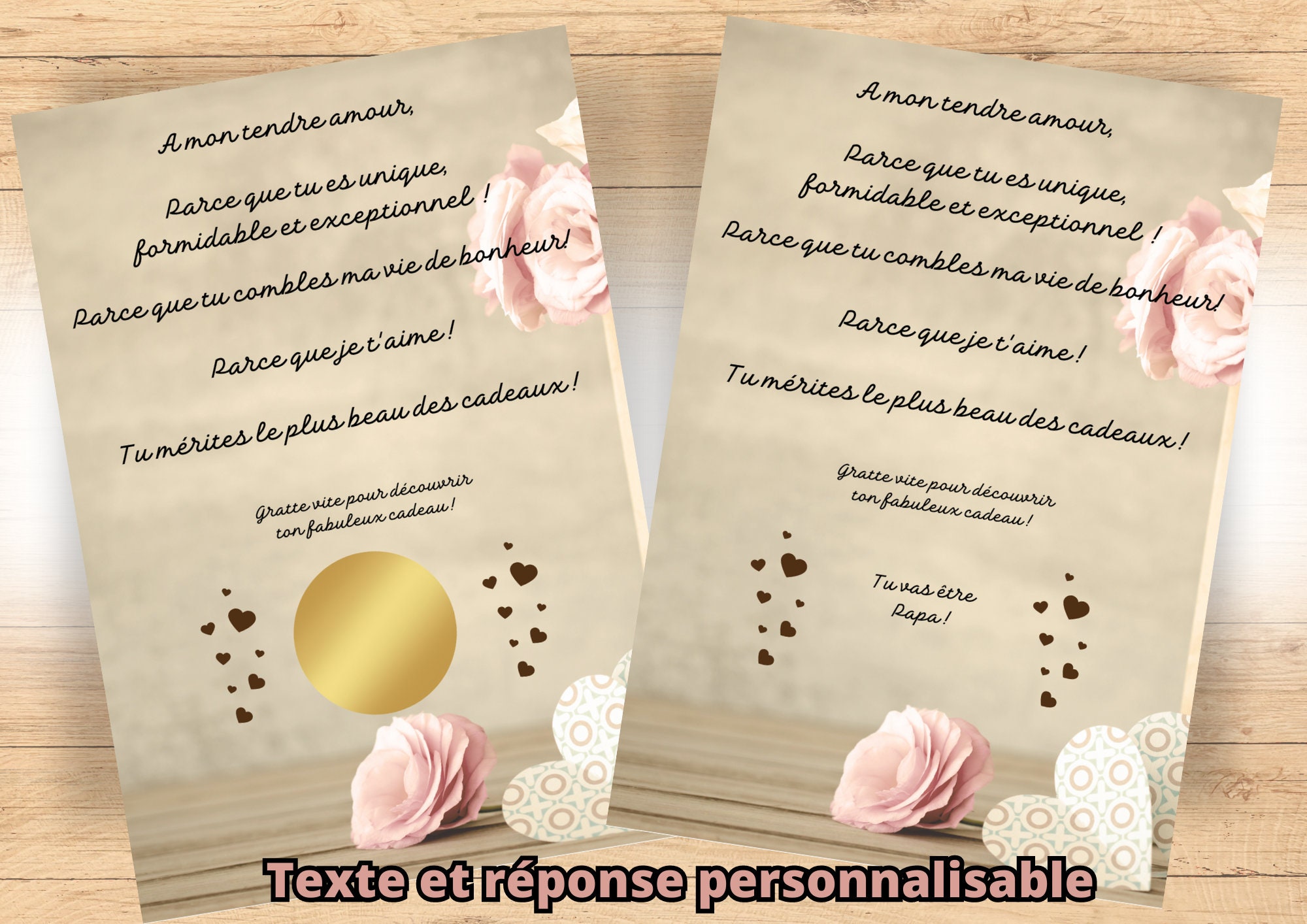 Carte à Gratter Annonce Grossesse Tata à Noël - France