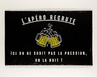 Ardoise peinte humour, décoration d'intérieur ou d'extérieur, bière, cadeau original, finie ou à décorer sois même