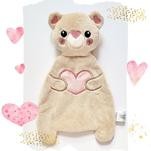 ITH Teddy Love Doudou Valentines  teddybear easy Stuffie Softie Pattern, Machine Embroidery Files, with pdf tutorial