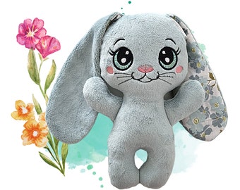 ITH Bunny Toy Stuffie Embroidery Files, 2in1 (with PDF Tutorial)