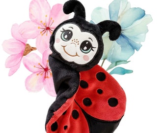 ITH Ladybug Doudou  Stuffie Softie Pattern, Machine Embroidery Files, doudou to sew with pdf tutorial