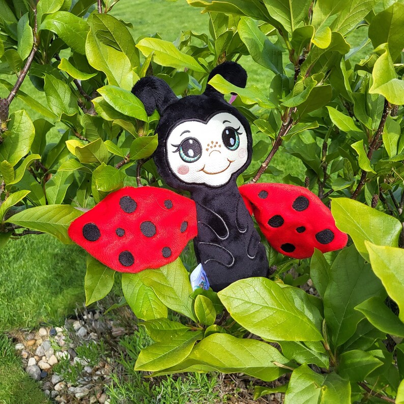ITH Ladybug Rattle Sensor Toy Stuffie Softie Pattern, 2 Sizes, Machine ...