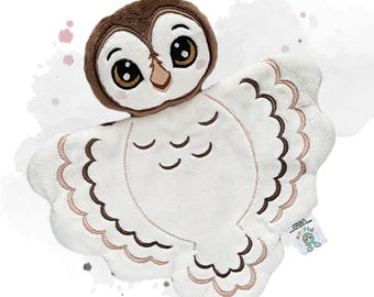 ITH Owl Doudou Softie cute sewing pattern, Machine Embroidery Files, pdf tutorial