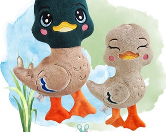ITH Duck Toy Stuffie Embroidery Files, 2in1 (with PDF Tutorial)