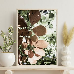 Wald Blätter Poster Natur druckbare Wald Art Print Grüne Natur Wand Kunst Grüner Wald druckbare minimalistische Wohnkultur