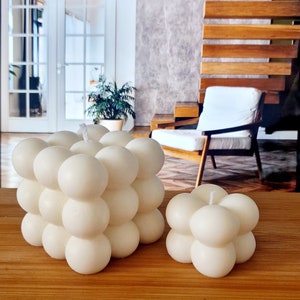 Bubble candles made with 100% natural soy wax. Ideal for decoration. ECO Friendly, NO GMO, Cruelty Free, Vegan