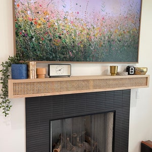 White Oak Enclosed Wood Mantel with Opening