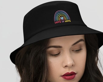 Rainbow Pride Love is Love Bucket Hat