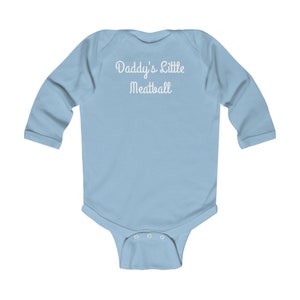 Body infantil de manga comprida Daddy's Little Meatball