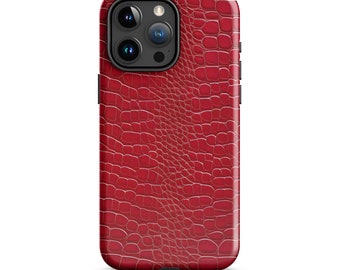 CV2 Boutique Red Crocodile Phone Case Compatible With iPhone®