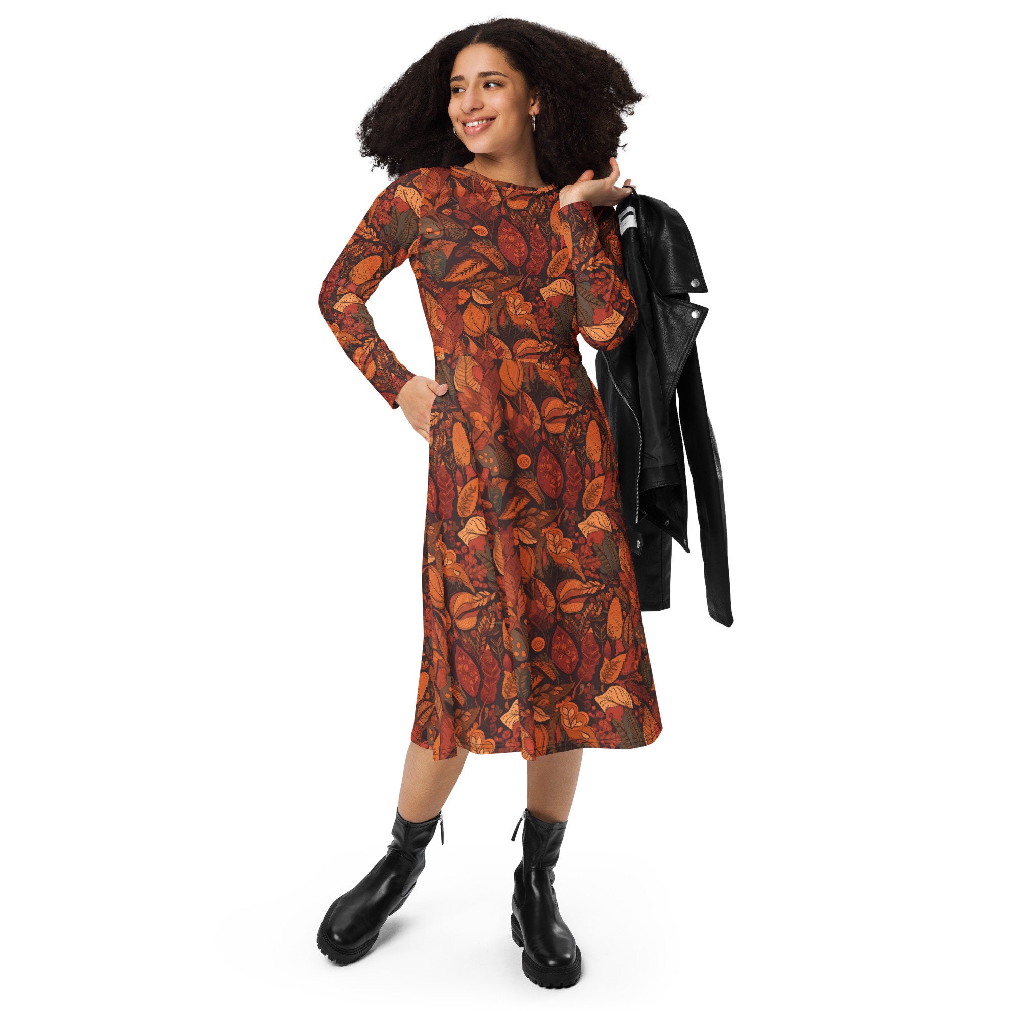 Autumn leaves dress in teal lace sale