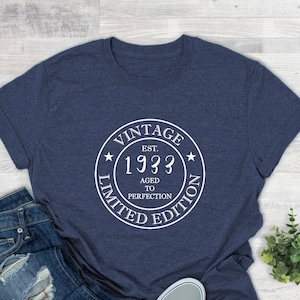 Vintage 1933 Limited Edition Shirt, 90th Birthday Gifts, Retro 1933 Birthday Tee, 90th Birthday party, Aged To Perfection Shirt, 1933