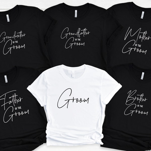 Groom tee, Family of the groom tee, Grandfather of the groom tee,Grandmother of the groom tee, Brother of the groom tee, Mother of the groom