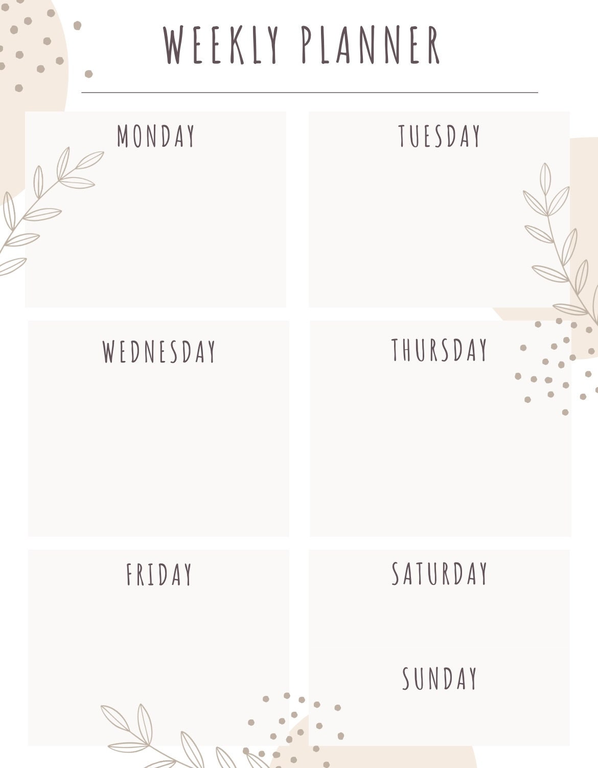 Pink Digital/printable Weekly Planner Pages Bundle 19 Sheets - Etsy