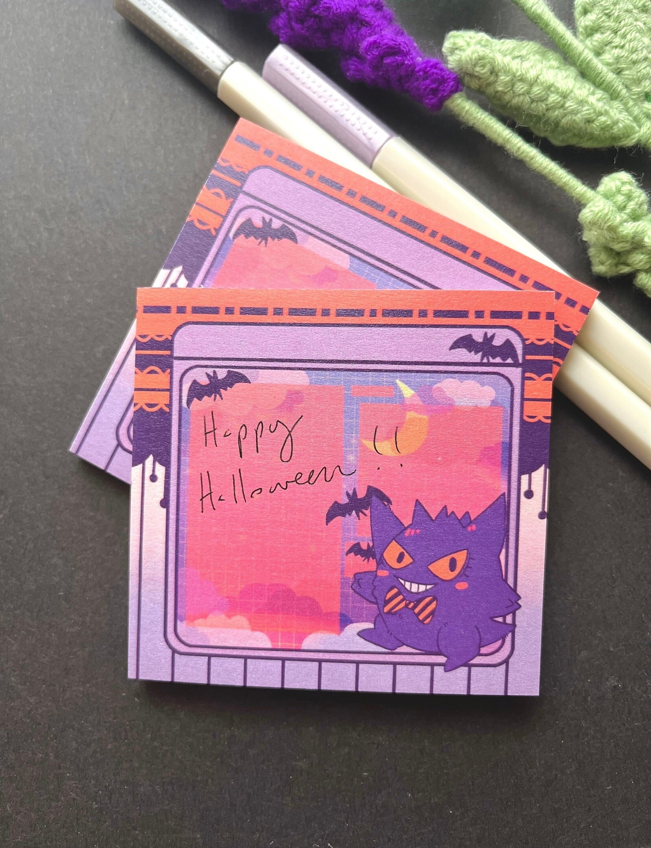 Pokmon Gengar Halloween Sticky Post-it Note - Etsy