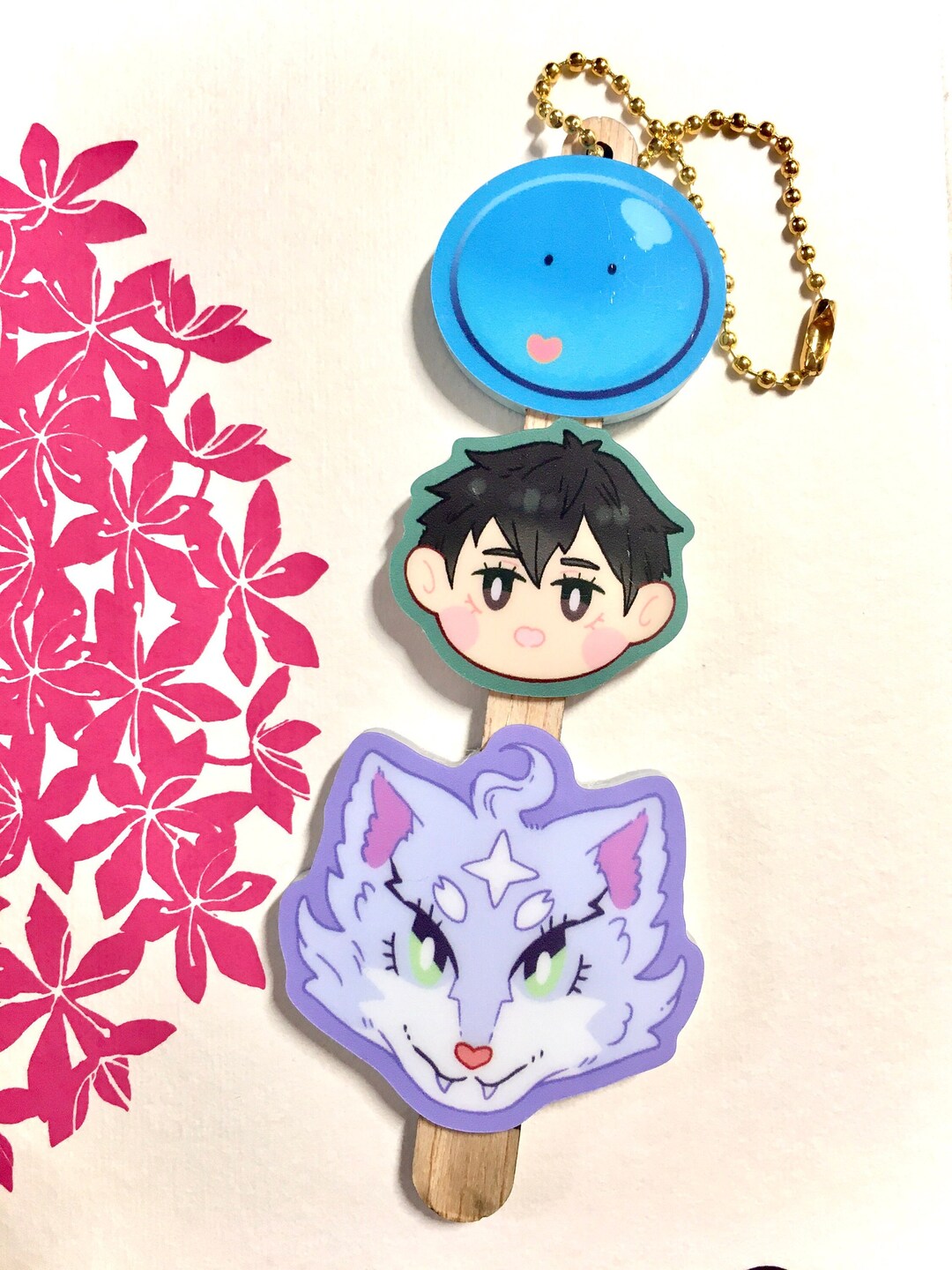 Campfire Cooking in Another World Acrylic 5 Dango Keychain Etsy