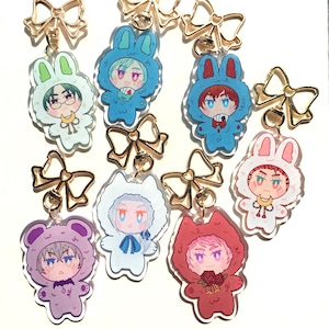 Enstars Undead, Akatsuki, Aklaloid, Valkyrie, and Eden Acrylic Charms