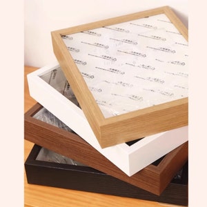 DIY Dry Flower shadow box 3D Wooden Picture Frame Deep Display Case Box for Craft Frame Personalized Gifts for Sister image 7
