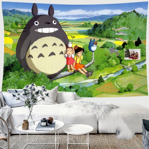 Mein Nachbar Totoro Wandteppich Japan Anime Wandkunst Ghibli Studio Wandbehänge Miyazaki Anime Home Decor Kindergeburtstag Party Geschenke Idee