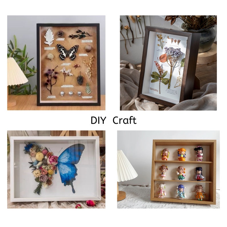DIY Dry Flower shadow box 3D Wooden Picture Frame Deep Display Case Box for Craft Frame Personalized Gifts for Sister image 5