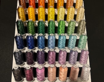 2-Pack Wood Thread Racks - Holds 66 Spools Total, Freestanding Or Wall Mount Storage