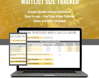 Reverse Waitlist Size Calculator | Revenue Forecasting Tool for Digital Products