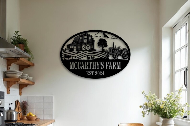 Personalized Metal Farm Entrance Sign | Metal Ranch Sign | Custom Metal ...