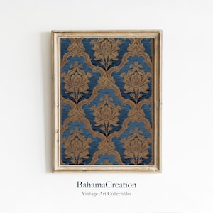 Antique Textile Wall Art PRINTABLE | Vintage Tapestry Art Print | Vintage Pattern Textile Print | Eclectic Wall Art Print DIGITAL DOWNLOAD