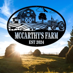 Personalized Metal Farm Entrance Sign | Metal Ranch Sign | Custom Metal Barn Decor | Custom Metal Ranch Name Sign | Custom Farm Gift Decor