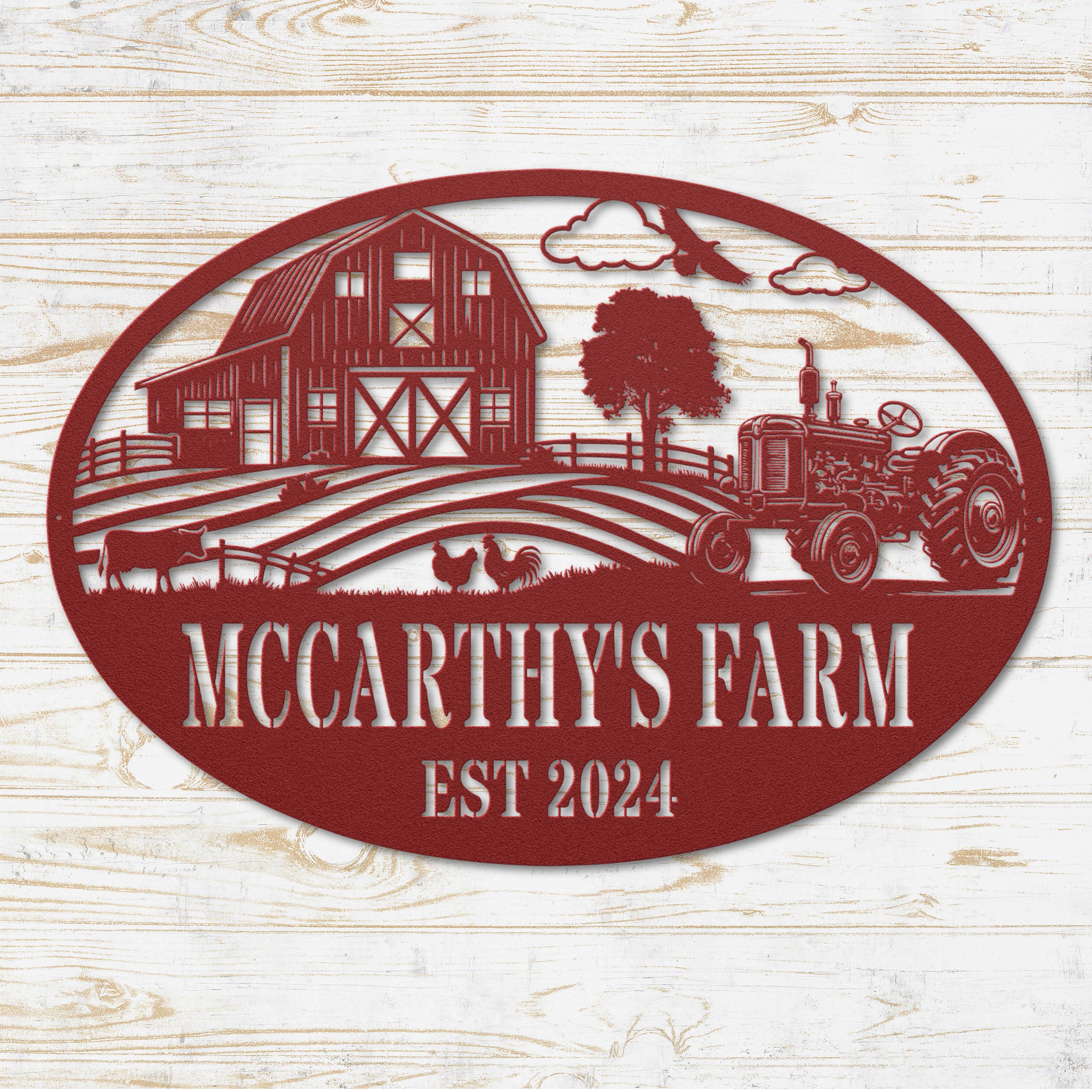 Personalized Metal Farm Entrance Sign | Metal Ranch Sign | Custom Metal ...