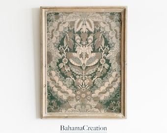 Antique Vintage Textile Wall Art | Modern Farmhouse Eclectic Wall Decor | Vintage Pattern Wall Art | Eclectic Wall Art Digital PRINTABLE
